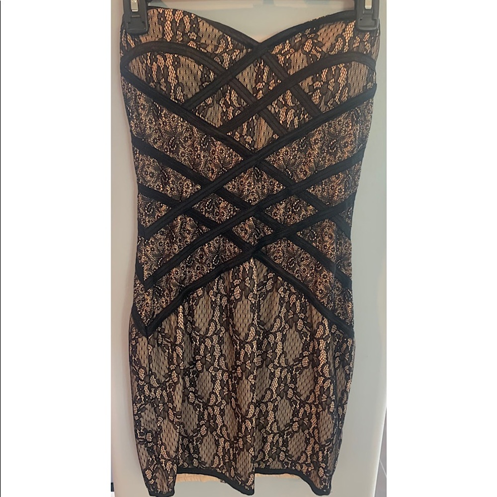 Forever 21 strapless lace corset dress size L